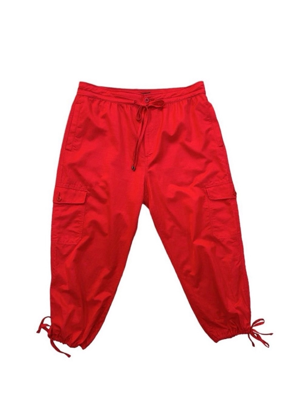 LAUREN Ralph Lauren Women's Cropped Cotton-Blend Cargo Pants size 18 - Picture 2 of 10